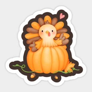 GOBBLE TURKEY TIME Sticker